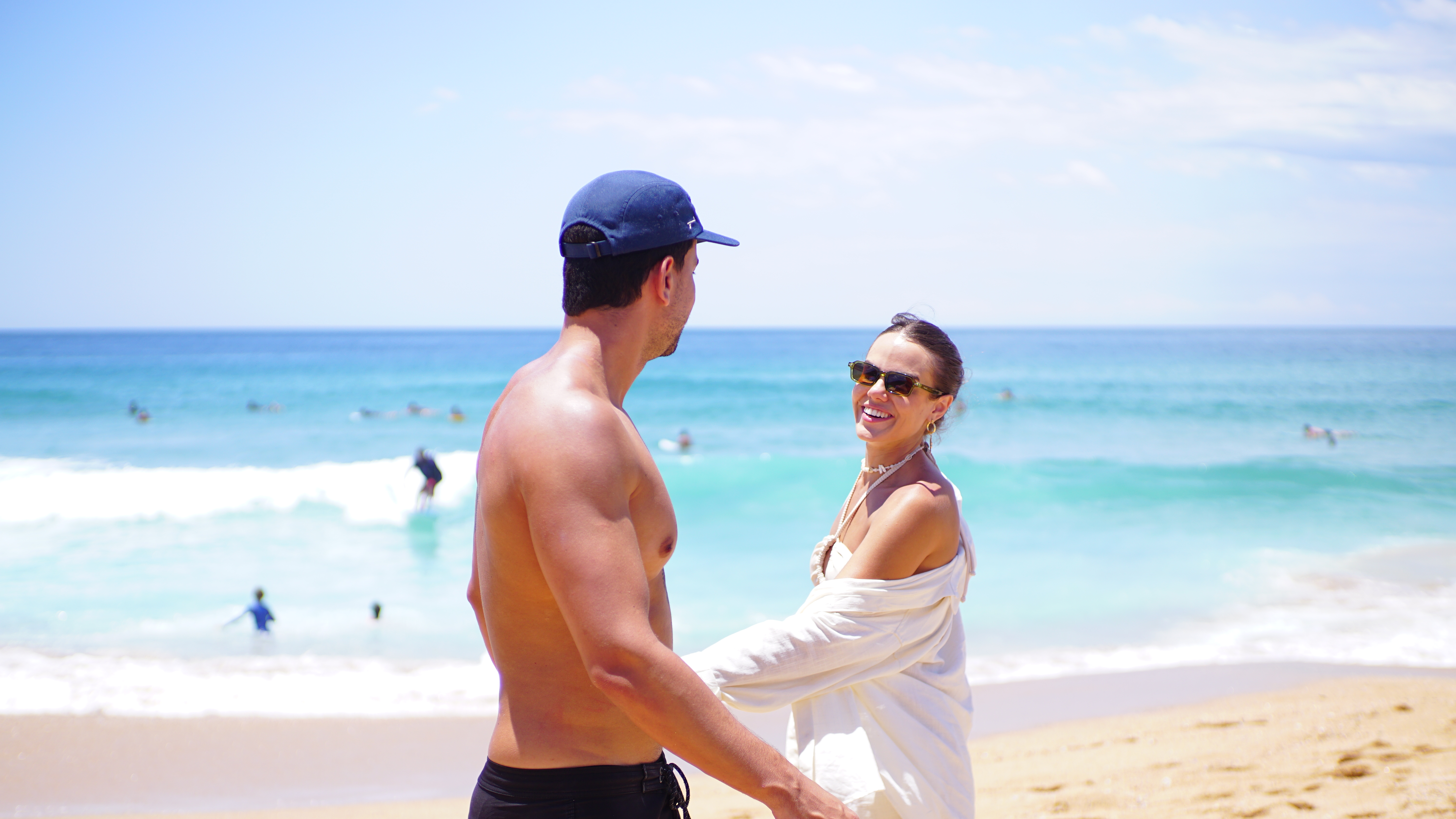 Casal na praia